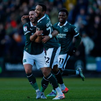 Brendan Galloway celebrates after scoring goal