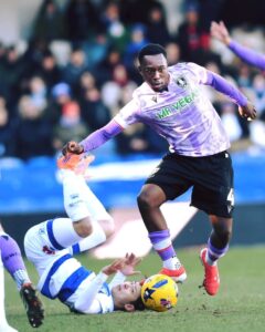 Sean Fusire dribbling against QPR