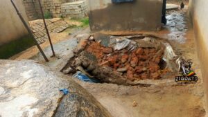Toilet collapsed in Epworth Harare 