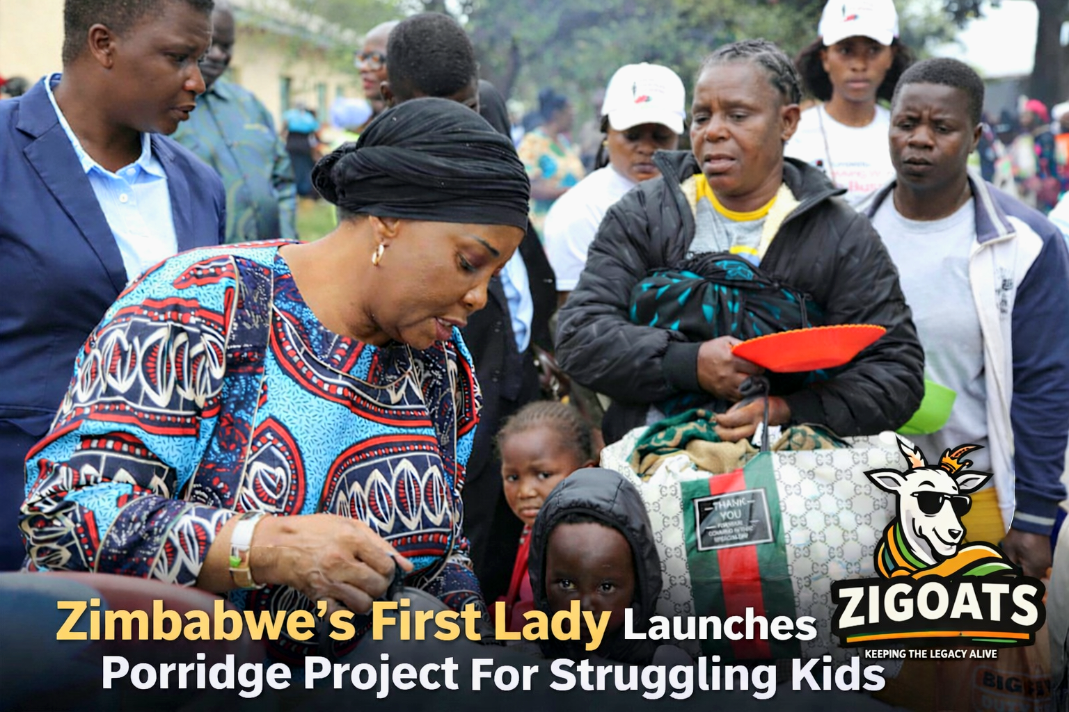Zimbabwe First Lady Launches Porridge Project For Struggling Children