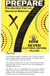CCC Seven Electoral Reform Pillars Foreword on Voting Rights Zimbabwe