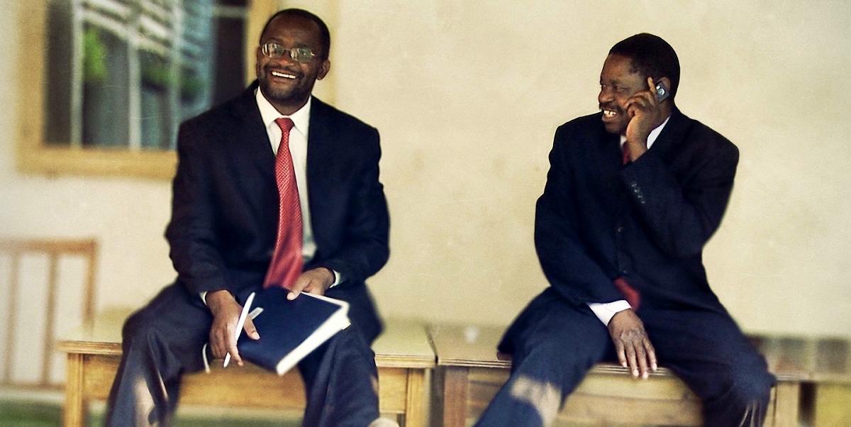 Zanu PF official Paul Mangwana and MDC Official Douglas Mwonzora during the COPAC Constitution making process that brought about the 2013 Constitution.