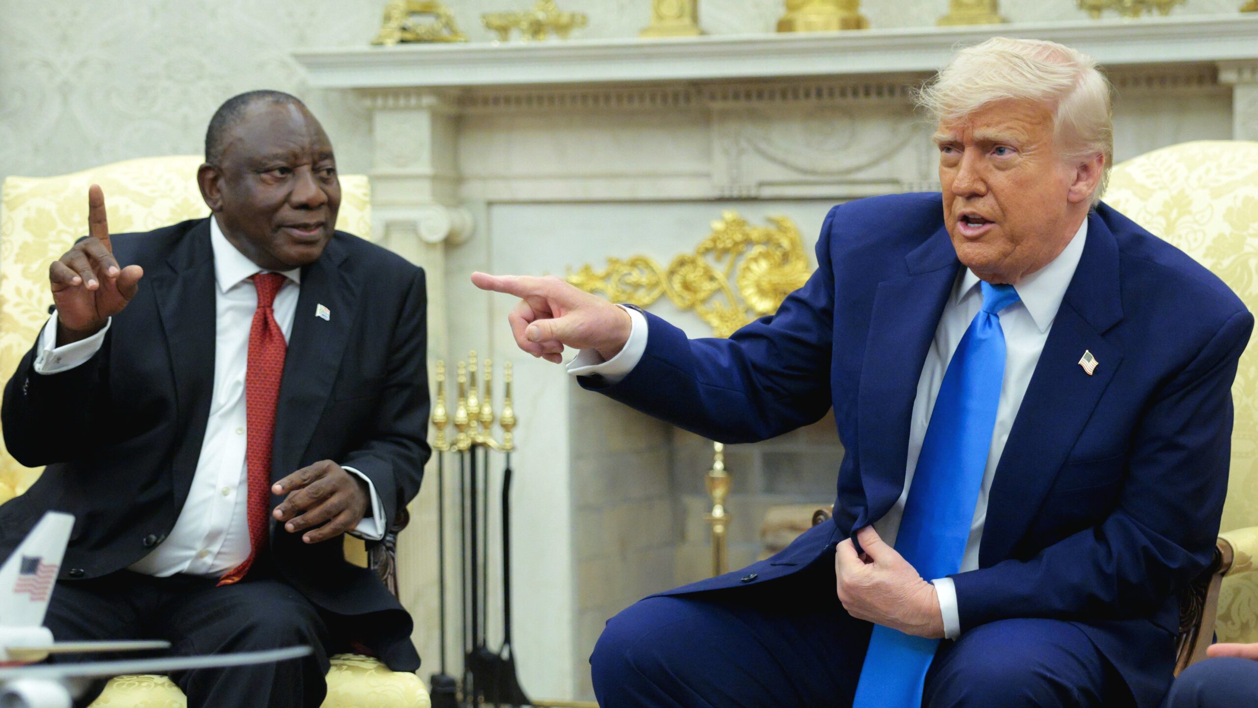 South Africa president Cyril Ramaphosa and United States of America Donald Trump