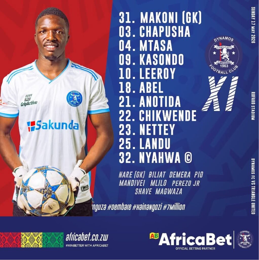Dynamos FC Matchday 13 squad