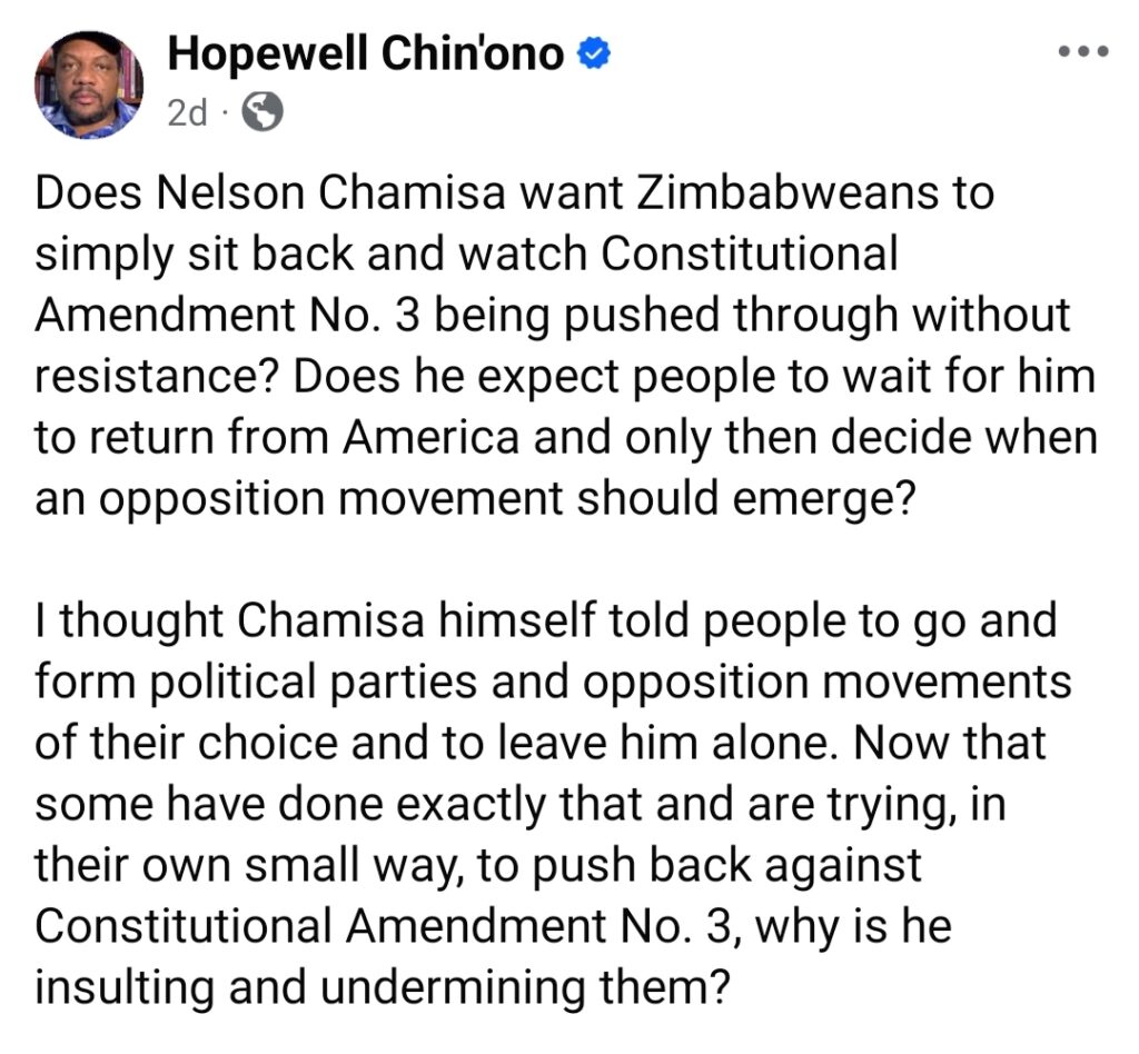Hopewell Chin’ono
