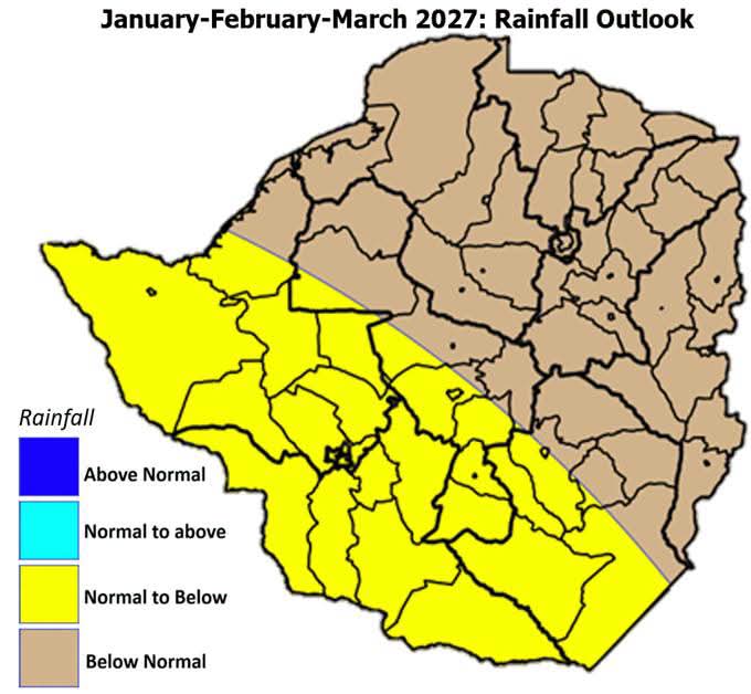Zimbabwe weather forecast 2026-27 rainy season