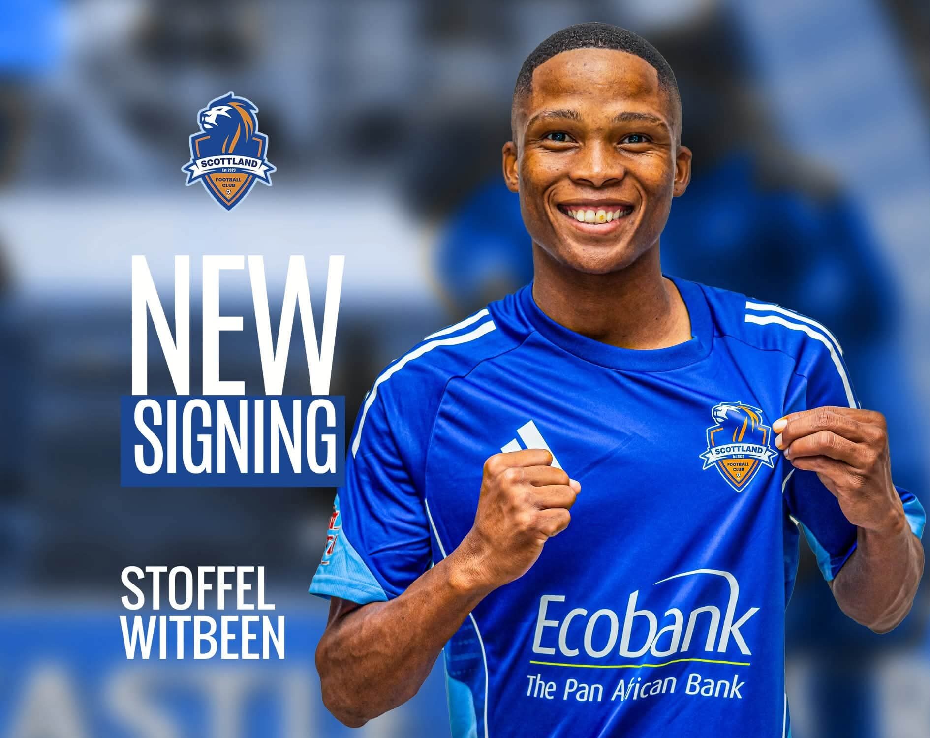 Scottland FC player Stoffel Witbeen from Namibia